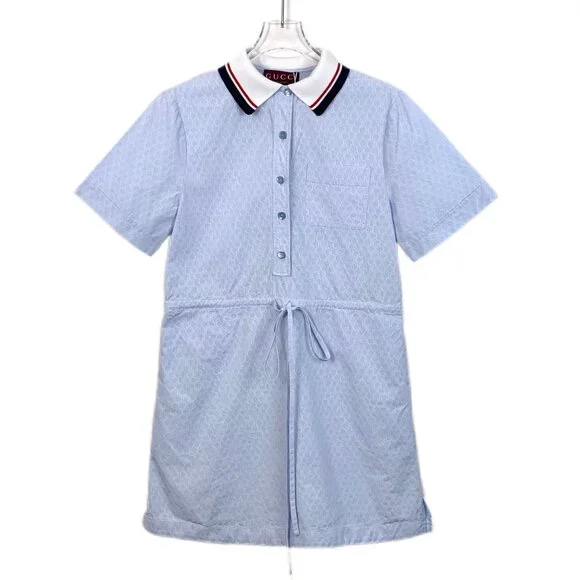 gucci light blue dress Blue Alessandro Michele Floral Silk Dress